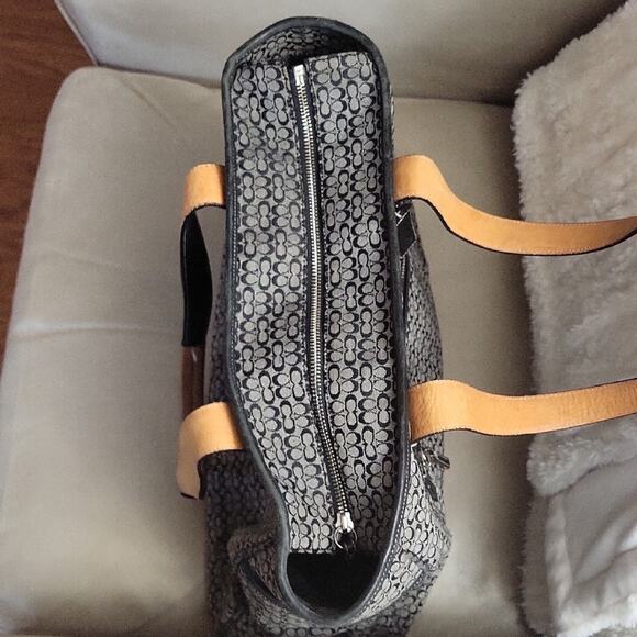 Coach Black and Gray Signature Diaper Bag 5707 Y2K Tote Shoulder Bag - Picture 15 of 16